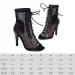 Women Top Peep Toe Mesh Sandals High Heel Dance Summer Booties Pump Shoes For Party Ddmysaturn_voghion.com
