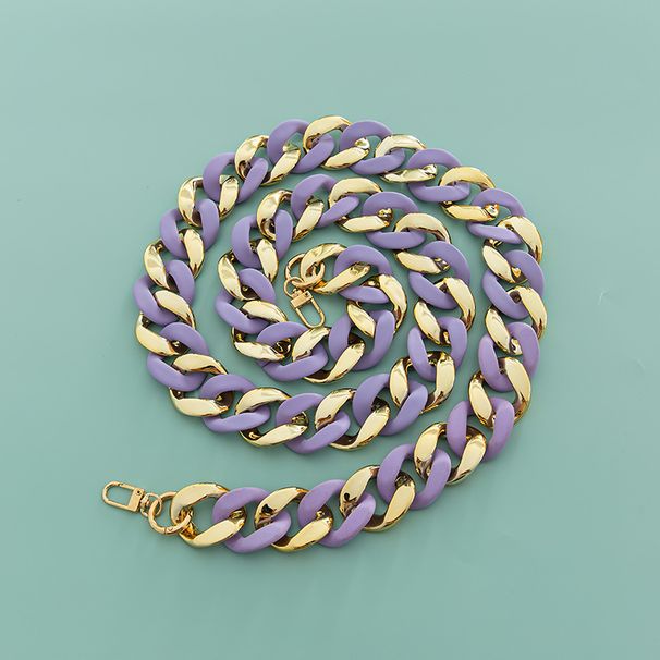 Grande bandoulière de sac à bandoulière tendance en résine acrylique antidérapante, 4 cm x 3,3 cm_voghion.com