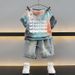 Kid's Clothing Short Sleeved Suit For Boys, Trendy And Handsome, Children's Casual And Fashionable Summer Style Clothes, 2024 New Style Boys' Clothes_voghion.com