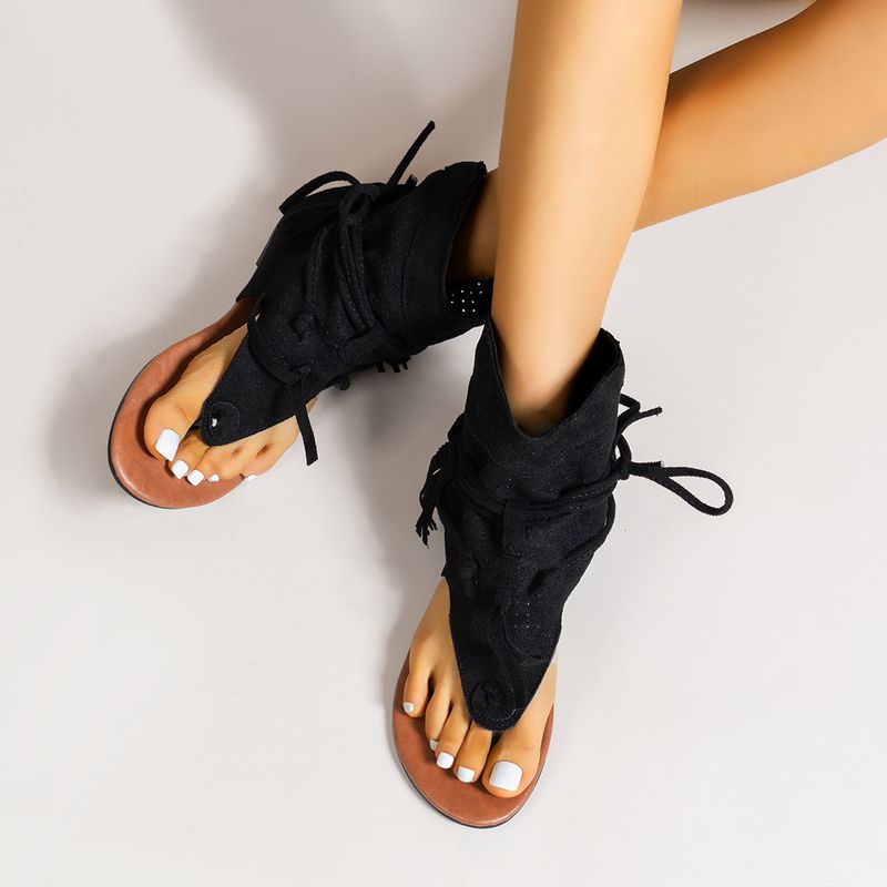 Dammeschuhe grouss Gréisst flaach Herringbone Keilzéi Damen Réimesch Schong_voghion.com