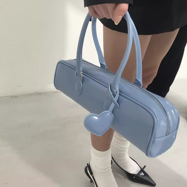 Baget Çanta 2025 Sonbahar/Kış Yeni Hakiki Deri Kalp Şeklinde Kadın Çantası Koltuk Altı Çantası El Çantası_voghion.com