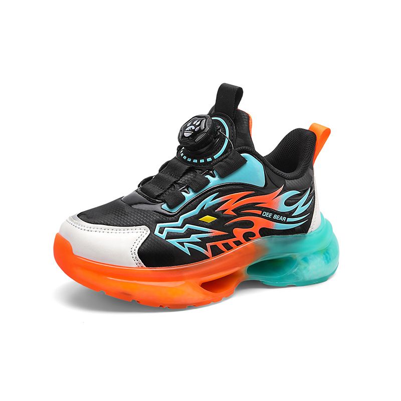Zapatos para niños, primavera y otoño, nuevos zapatos deportivos de malla para niños, hebilla giratoria, para estudiantes, niños medianos y grandes, zapatos para correr para niños._voghion.com