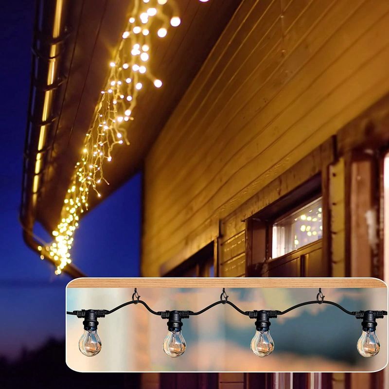 Q-Hanger Hook, Screw Hook For Outdoor String Lights, Cup-shaped Ring Hook With A Safe Buckle Design, For Hanging Christmas Lights, Plants, Wind Chimes, Mounted On The Wall Or Ceiling, Windproof And Easy To Remove_voghion.com