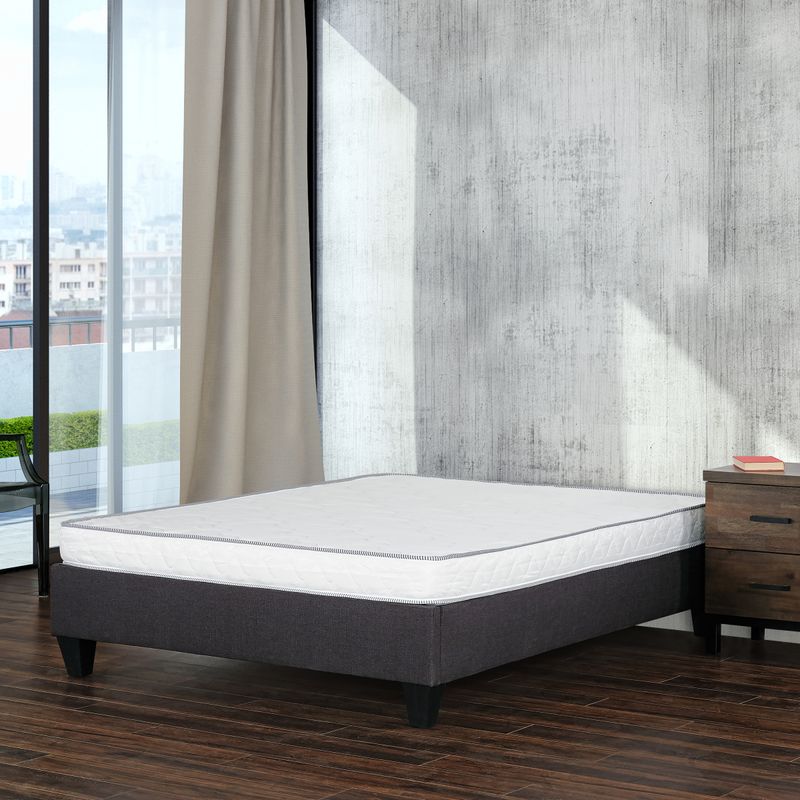 6 In. Firm Foam Bed In A Box Mattress, Full Size Reversible Foam Mattress, White_voghion.com