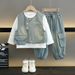 Kinderkleding Jongens Lente Pak Nieuwe Stijl Kinderen Knap En Modieus Denim Vest Driedelig Pak Baby Lente En Herfst Kleding_voghion.com