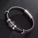 Men's Hip Hop Beaded Double Circle Leather Bracelet Woven Leather Fashion Men's Bracelet_voghion.com