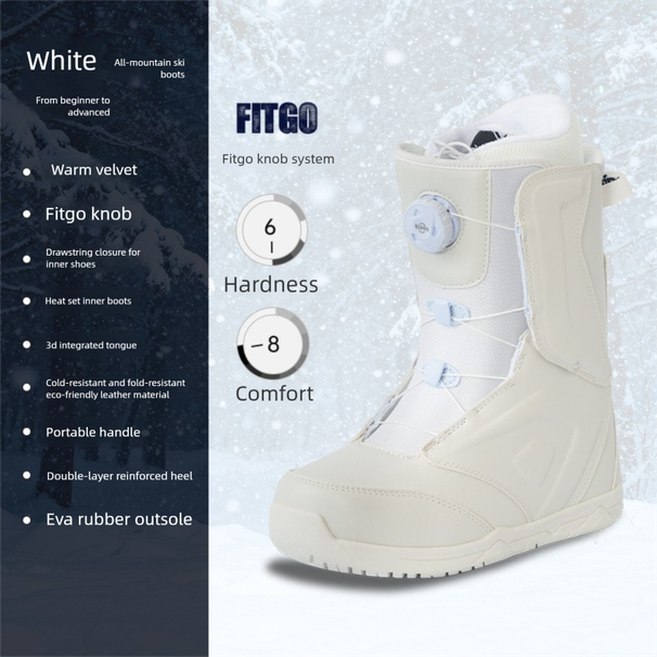 Lanke Schneeschuhe Outdoor-Skiausrüstung Herren und Damen Snowboardschuhe Wasserdicht Warm Flach Blumenmuster Skating_voghion.com