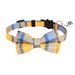 Collare per cani e gatti con campanellino a fiocco in tessuto scozzese britannico e cinturino per il collo_voghion.com
