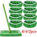 6/4/2pcs Replacement Pads For Swiffer Mop Accessories Absorption Wet & Dry Washable Reusable Household Flat Cleaning Cloth Cover_voghion.com