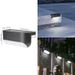 Solar Step Lights Outdoor, 6LED Large 7-Shaped Garden Stair Lights For Steps, Railings, Fences, Walls – Waterproof, Warm White/Cool White_voghion.com