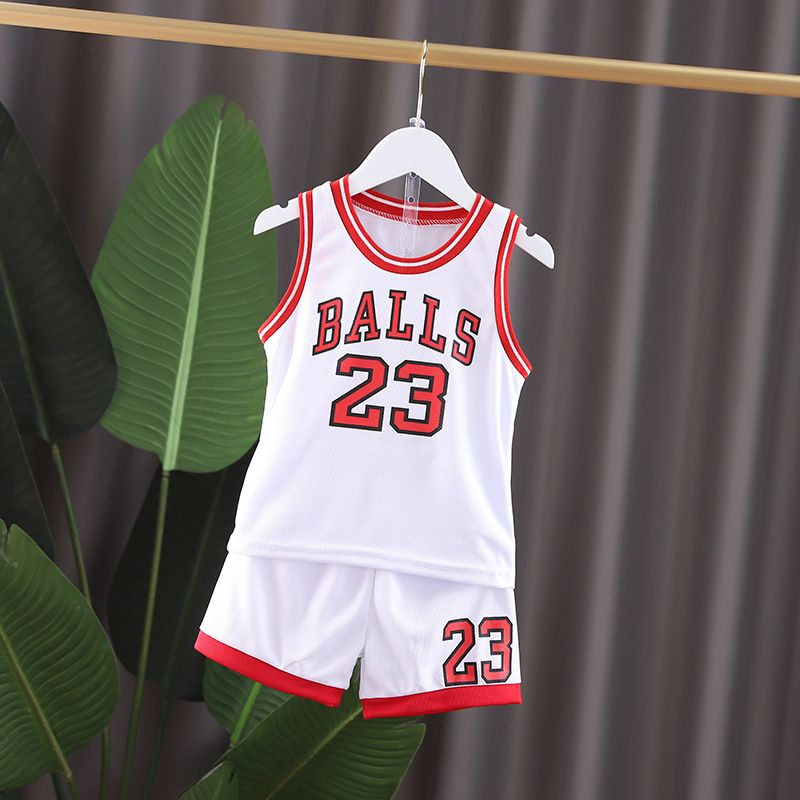 Abbigliamento per bambini Tuta da basket per bambini Tuta da allenamento per competizione per ragazzi Asilo nido Ragazze Scuola primaria Maglia da basket Stampa Nuovo_voghion.com