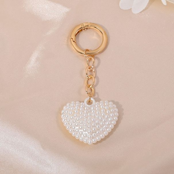 Chaveiro de flor com coração de pérola, novo, simples, bolsa de luxo, capa para fone de ouvido, telefone, CDD, pingente_voghion.com