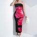 Spring New Women's Fashion Elegant Bodycon Off-Shoulder Printed Dress_voghion.com