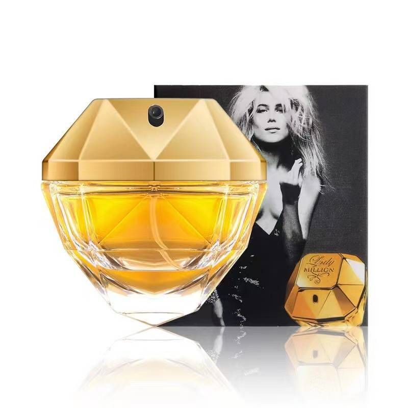 Lady Million 80ml Parfüm Millionärin Damen Gold Palm Mini Taschentuch Gold Diamond Edition_voghion.com
