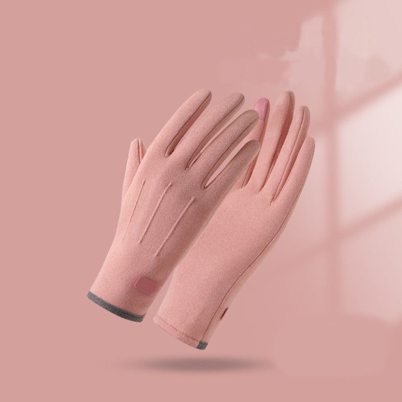 Thermal Winter Gloves, Dralon Cotton Lambswool Polar Fleece For Outdoor Cycling Driving And Bicycle Riding_voghion.com