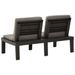 Patio Lounge Bench with Cushion Plastic Gray_voghion.com