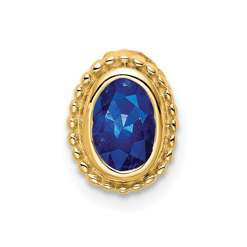 14k Oval Sapphire Chain Slide_voghion.com