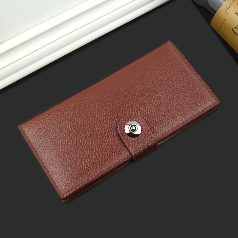 New Men's Wallet Long With Inner Zipper Business Clutch Multi-Card Slots Large Capacity Multi-Functional Magnetic Clasp_voghion.com