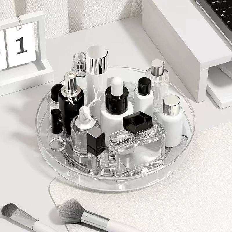 Multi-Purpose Rotating Floor Shelf – Modular Storage Organizer For Living Room/Bedroom/Office, Space-Saving PET Plastic Design_voghion.com