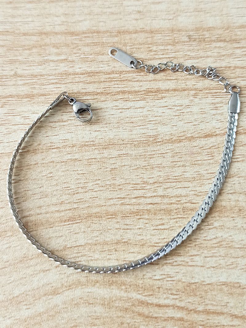 Bracciale cubano in acciaio e titanio, stile hip-hop minimalista di alta qualità, unisex, resistente alla luce._voghion.com