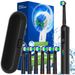 Smart Electric Toothbrush, USB Rechargeable Powered Toothbrushes With 6 Brush Heads - 3 Modes And 2 Min Timer, Compatible With Oral B Toothbrush Head_voghion.com