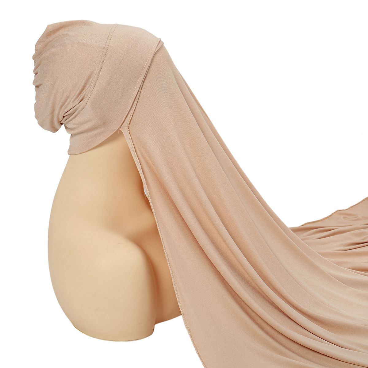 New chiffon turban pleated hat set, single color mercerized cotton turban pleated bottom hat_voghion.com