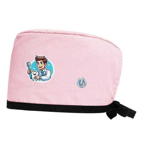 Operationssjuksköterskemössa Vit Söt Mönster Kirurgisk Mössa Kvinna Polyester Bomull Kök Manlig Oral Skönhet Läkarmössa Kemoterapi_voghion.com