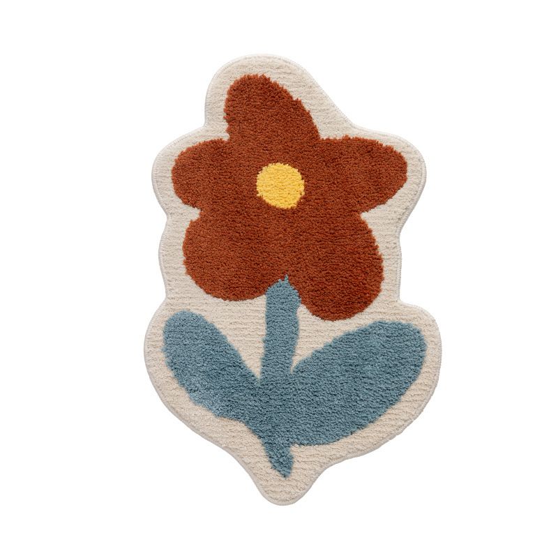 Felpudo de lujo con diseño de flores, estilo francés, absorbente, para baño, resistente a la suciedad, para puerta de entrada_voghion.com