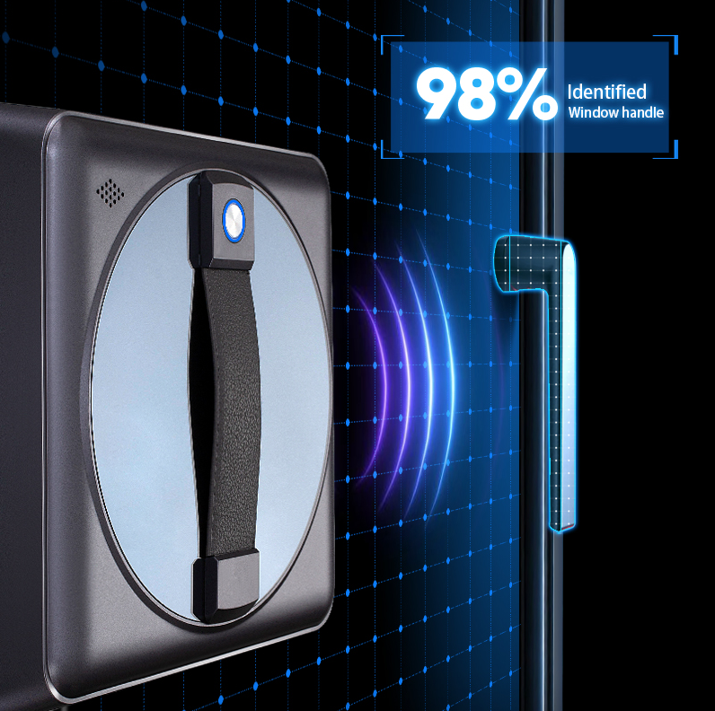 PSSZ403 Window Cleaning Robot 0.45 square meters/min cleaning speed brushless motor 6.8cm ultra-thin 500mAh 55ml ultrasonic three-directional water _voghion.com