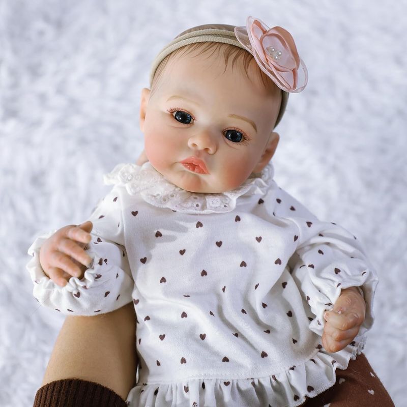 46 cm ručně malované vlasy Reborn Baby Panenka Děti Dívka Společník Oblékání Hračka Narozeniny Nový Rok Dárek_voghion.com