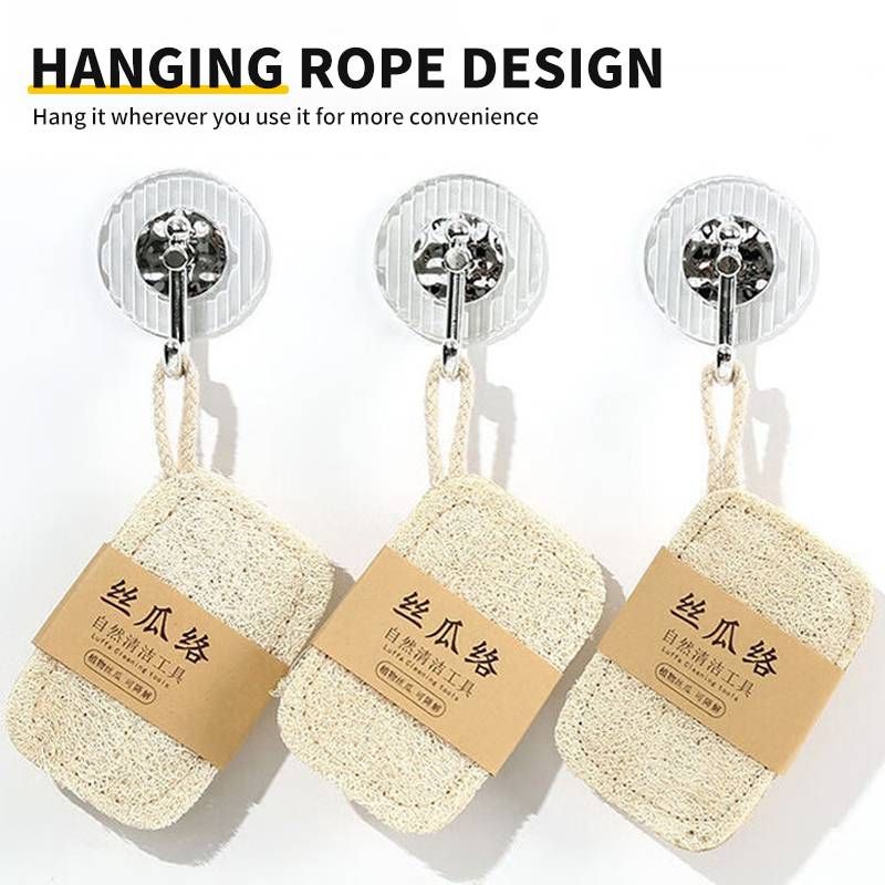 Natural Loofah Dish Sponge – Eco-Friendly, Biodegradable & Gentle For Non-Stick Cookware, Glass & Baby Bottles_voghion.com