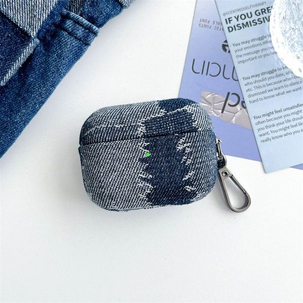 Étui pour écouteurs Bluetooth AirPods 4 à motif denim, coque de protection Apple 1re/2e génération, design antichoc Pro2 3e génération_voghion.com