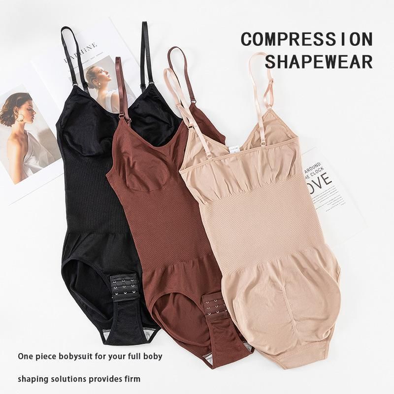 Women's One-piece Shapewear, Open Cut Waist Lifting And Shaping Camisole Underwear, Elastic Waist Cinching And Body Shaping Corset_voghion.com