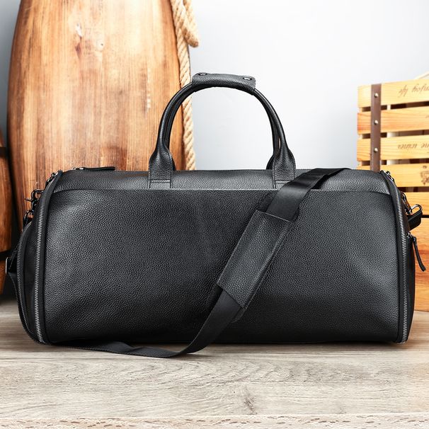 Reisetaschen Leder Herren Reisetasche Hochwertiges Leder Handgehaltene Gepäcktasche für kurze Strecken auf Geschäftsreisen Multifunktionale Anzugtasche_voghion.com