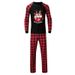 Familien-Matching-Eltern-Kind-Outfit Weihnachtsatmosphäre zu Hause Eltern-Kind-Anzug Hauskleidung Anzug_voghion.com