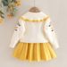 Hot Sale 2025 Autumn And Winter New Products Girls Embroidered Lapel Cardigan Sweater Skirt Suit_voghion.com