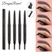 Automatic Rotating Large Triangle Eyebrow Pencil - Waterproof, Smudge-Proof, Long-Lasting With Brush For Straight Eyebrows_voghion.com