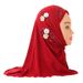 Cross Border Beautiful 2 To 6 Year Old Little Girl Headscarf Arab Hat Six Flowers Little Girl Hijab H075_voghion.com