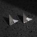 INS Retro Plated Titanium Steel Polished Three Dimensional Triangle Earrings_voghion.com