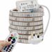 Dimmable 5050 SMD RGB LED Strip Rope Tape 220V Waterproof IP67 UK Plug + Remote_voghion.com