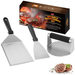 Heißer Verkauf Edelstahl Outdoor Set 3-Stück Teppanyaki Spachtel BBQ Werkzeug Fleisch Presse_voghion.com