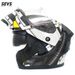Full Face Motorcycle Helmet – Dual Visor Modular Flip-Up Design With 8 Lens Options (Matte Black/White/Carbon Fiber) – High-Impact ABS Shell_voghion.com