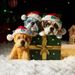 Ornement lumineux en forme de chiot - Prix spécial - Cadeau doux en résine - Décoration de Noël artisanale_voghion.com