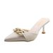 Pointed Toe Stiletto Mules For Women, Summer New Style, Try-On Room, Fairy Style High Heel Slippers_voghion.com