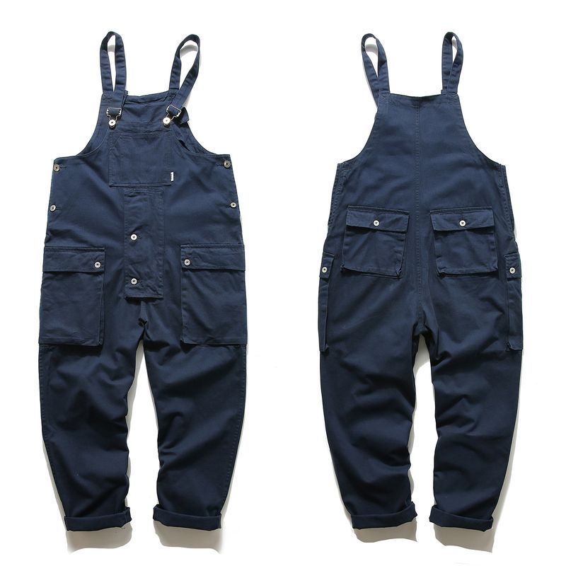 Pantalones cargo casuales para hombres Monos de moda Tirantes sueltos_voghion.com