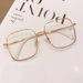 New Fashion Women's Photochromic Glasses Large Frame Square Ins Style Plain Mirror Starlight Fine Sparkle Sunglasses_voghion.com