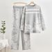Bohemian Ink-Wash Print Knit Set – Oversized Sweater & Flowy Wide-Leg Pants (Rayon Blend, One Size Fits Most) – Black/Khaki/Gray/Lavender_voghion.com
