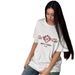 Damenbekleidung T-Shirt Tops Für Frauen Im Sommer Freizeit Lazy Letters Stickerei Drop Shoulder Rundhalsausschnitt Kurze Ärmel Für Frauen_voghion.com