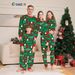 Conjunto de pijama festivo para toda a família – Pijamas com estampa floral natalina para adultos, crianças e animais de estimação (poliéster-algodão macio, certificado AQL 2.5, tamanhos unissex de P a 4XG)_voghion.com