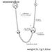 Square Sugar Ins Niche Design Exquisite Long Sweater Chain Stainless Steel Pig Nose Shaped Necklace_voghion.com